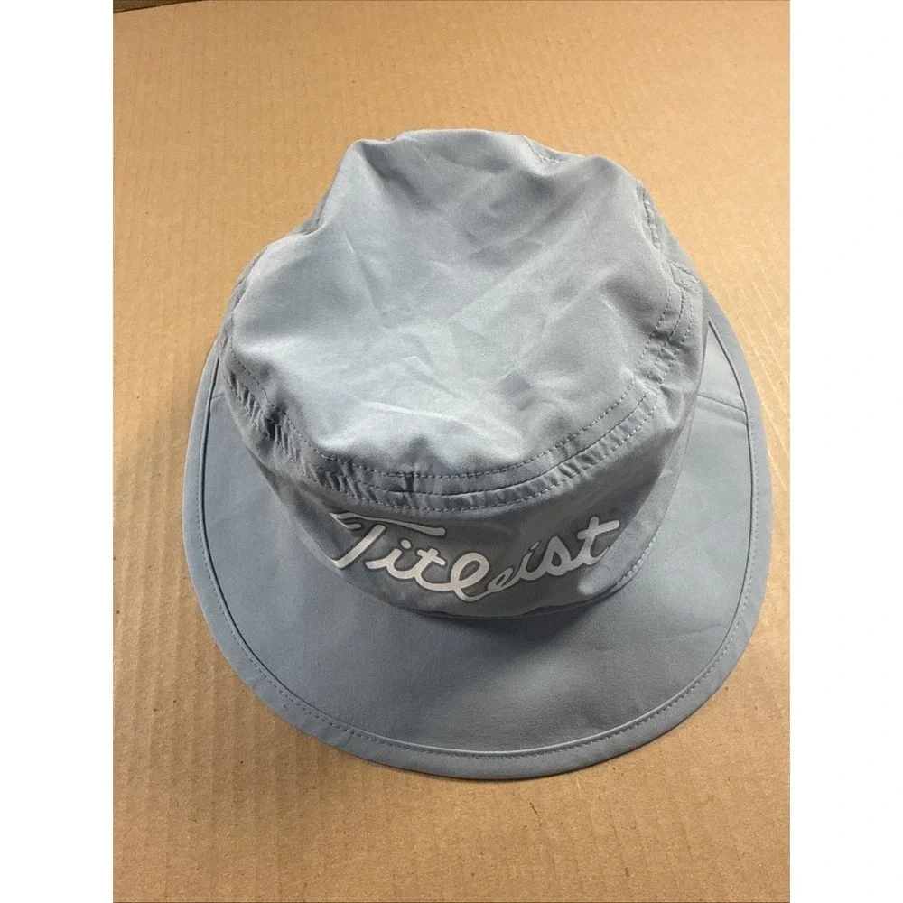 Titleist Golf Bucket Hat Men Grey Wide Brim Sun Boonie Cap Adjustable